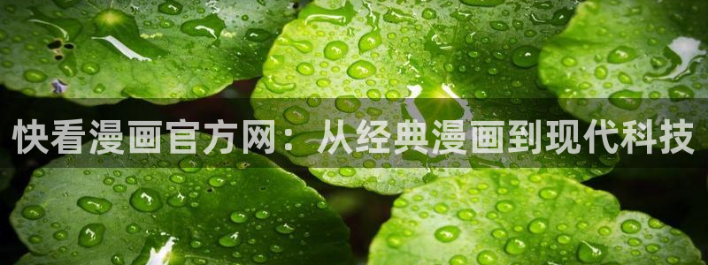 《羞羞漫画入口：快看漫画官方网：从经典漫画到现代科技
